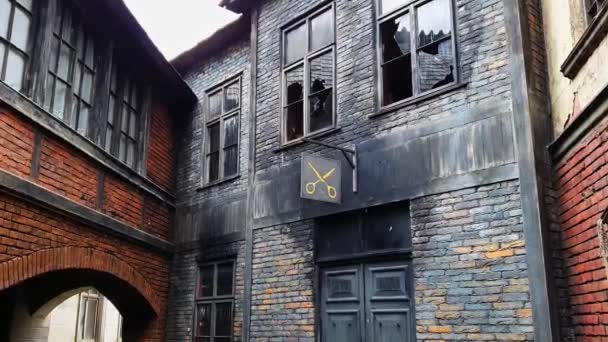 Antiguo Abandonado Edificio Salón Peluquería — Vídeos de Stock