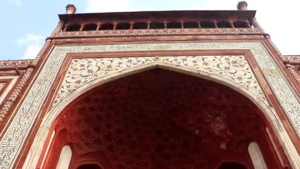 Tajmahal One Seven Wonders World Unesco Heritage Site Video Taken — Stock Video