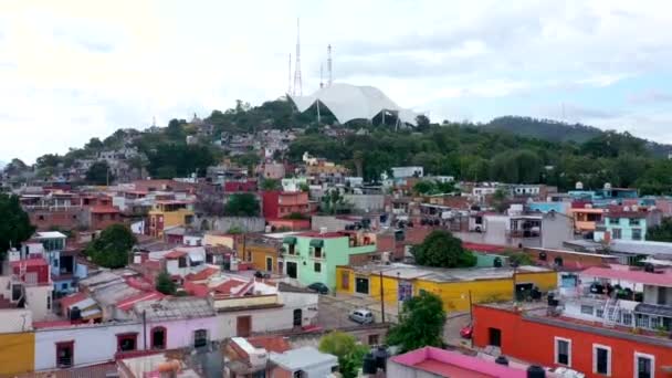 Aerial View City Historical Center Oaxaca Mexico Filmed Drone Vertical — Stock Video