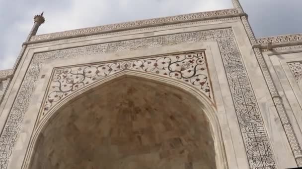 Tajmahal One Seven Wonders World Unesco Heritage Site Video Taken — Stock Video