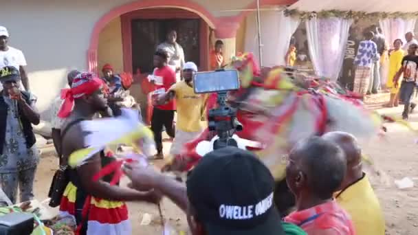 Igbo Land Maskerade Festival Het Oostelijke Deel Van Nigeria — Stockvideo