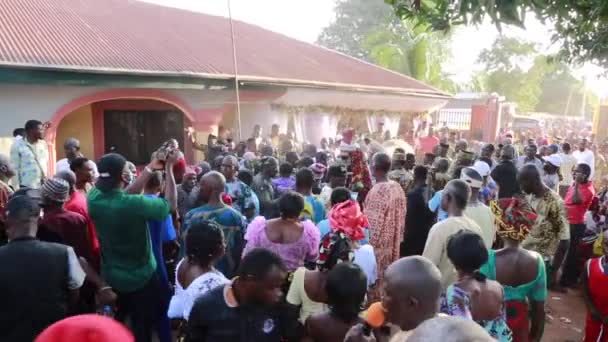Nijerya Nın Doğu Kesiminde Igbo Kara Maskeli Balosu Festivali — Stok video