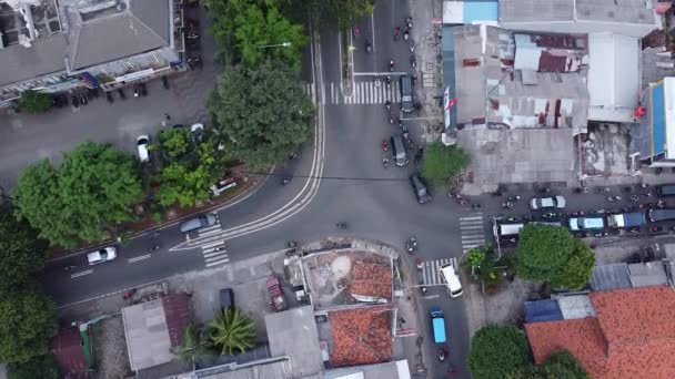 Üst Trafik Kavşağındaki Pov Trafik Yoğunluğu — Stok video