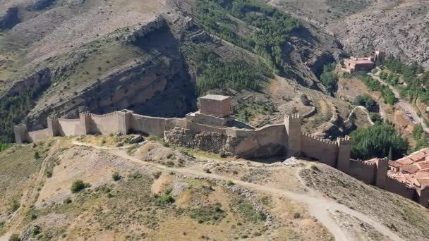 Gemeente Albarracin Van Sierra Albarracn Provincie Teruel Spanje — Stockvideo