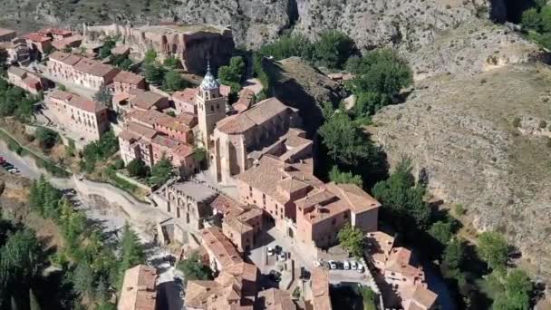 Gemeente Albarracin Van Sierra Albarracn Provincie Teruel Spanje — Stockvideo