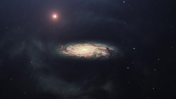 Galaxie Étoiles Flottant Dans Univers — Video