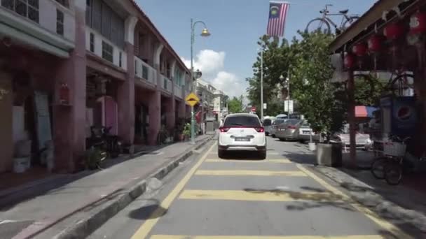 Flytta Och Följ Bilen Armenian Street — Stockvideo