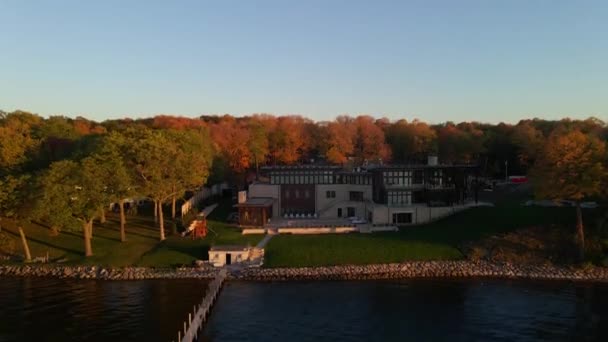 Lujosa Propiedad Frente Lago Perfecta Para Vacaciones Viaje Wayzata Minnetonka — Vídeo de stock