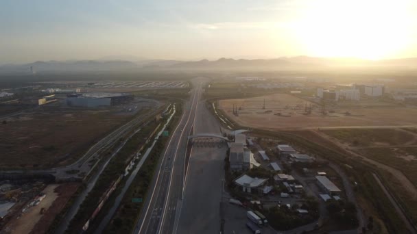 Flygfoto Jambatan Kedua Pulau Pinang Vägtull Morgonen — Stockvideo