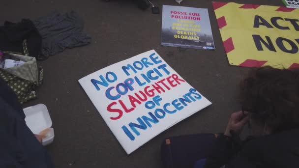 Close Climate Change Banner Cop26 — Stock Video