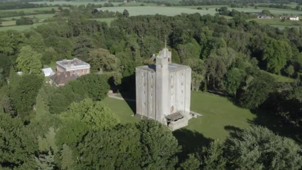 Középkori Örökség Essexben Angliában Hedingham Kastély Egy Nyári Napon — Stock videók
