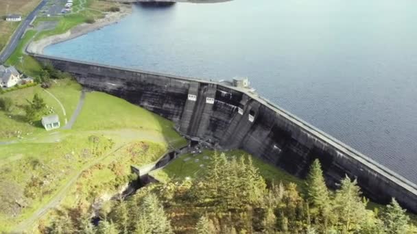 Uitzicht Vanuit Lucht Spelga Dam Een Zonnige Dag County Noord — Stockvideo