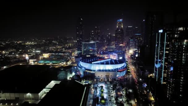 Staples Center Het Centrum Van Los Angeles Veranderde Naamgeving Rechten — Stockvideo