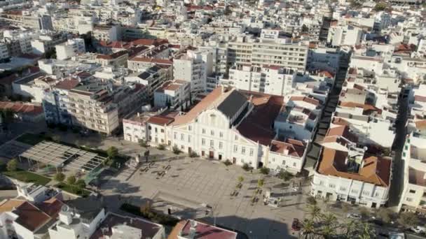 Openbare Vierkant Oud Jezuïetencollege Convento Colgio Dos Jesuitas Portimo Portugal — Stockvideo