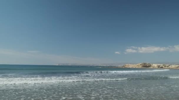 Полуденный Вид Море Кипре — стоковое видео