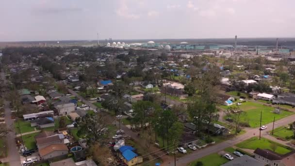 飓风Ida后Norco附近的化工厂 — 图库视频影像