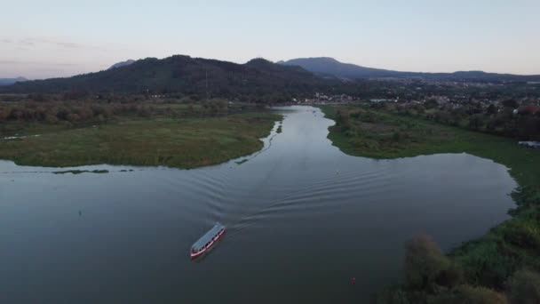 Vue Par Drone Approche Port Janitzio — Video