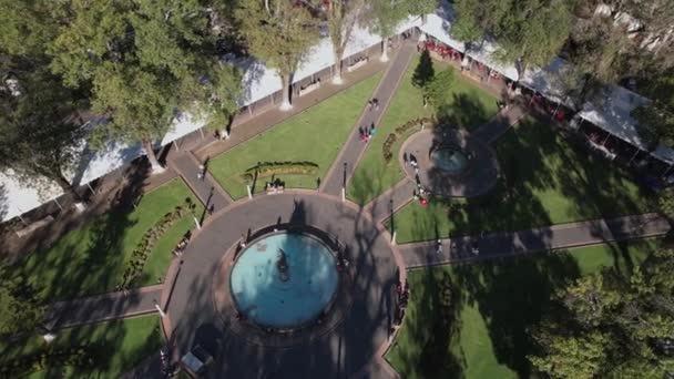 Flygfoto Över Torget Centrum Patzcuaro — Stockvideo