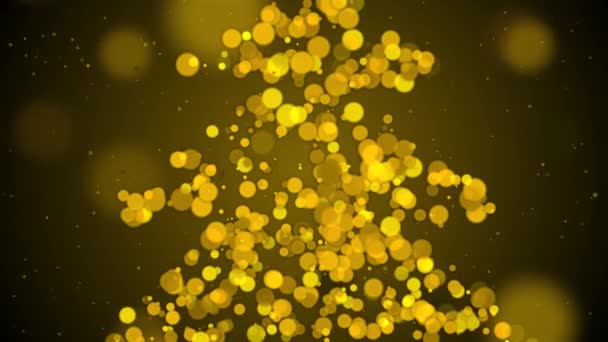 Christmas Tree Bokeh Particles Holidays Christmas Background Seamles Loopable Animation — Stock video