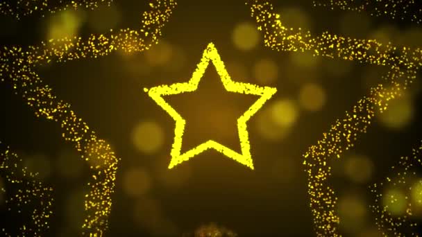 Gwiazda Bożego Narodzenia Bokeh Cząstki Wakacje Boże Narodzenie Tło Seamles — Wideo stockowe