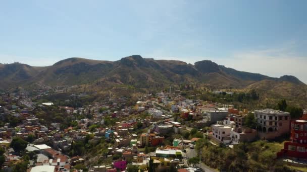 Aerial View Guanajuato Landscape Hot Summer Day — Stock Video