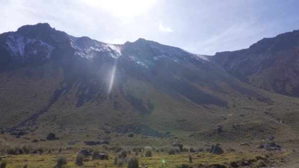 Časový Odstup Close Video Nevado Toluca Sopky Pohled Hlavní Vrcholy — Stock video