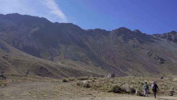 Close Video Nevado Toluca Volcano View Main Peaks — Stock Video