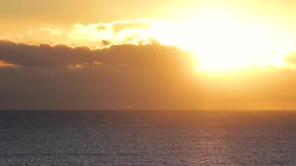 Geweldig Uitzicht Enorme Zonsondergang — Stockvideo