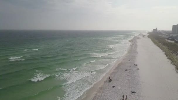 Panoramiczny Widok Słynnej Plaży Pensacola Florydzie Stany Zjednoczone Antena — Wideo stockowe