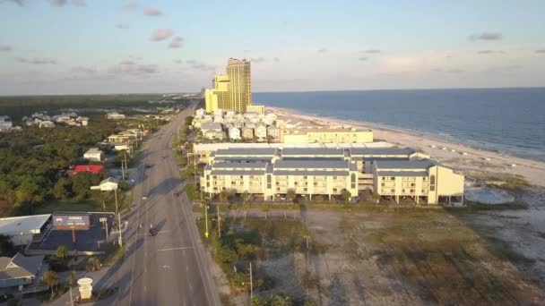 Panorama Pojazdów Jadących Perdido Beach Blvd Road Orange Beach Alabamie — Wideo stockowe