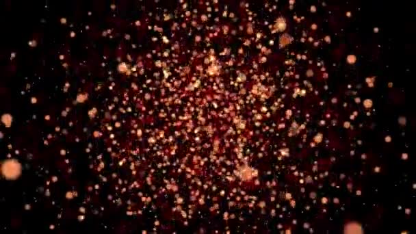 Golden Dust Particles Glittering Christmas Style Seamless Loop Could Used — Stock Video
