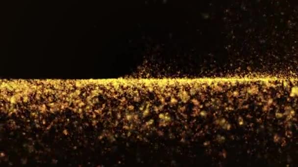 Particelle Polvere Oro Scintillante Stile Natalizio Seamless Loop Potrebbe Essere — Video Stock