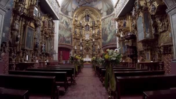 Dolly Foto Una Hermosa Iglesia Antigua Ciudad México América Latina — Vídeos de Stock