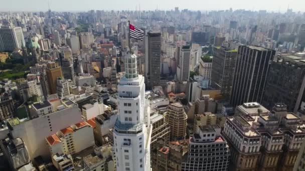 Altino Arantes Binası Edifcio Altino Arantes Sao Paulo Brezilya Santander — Stok video