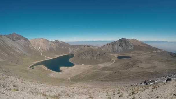 Nevado Toluca Vulkan Med Sjöar Inne Kratern — Stockvideo