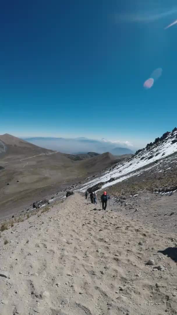 Groupe Randonneurs Dans Volcan Nevado Toluca — Video