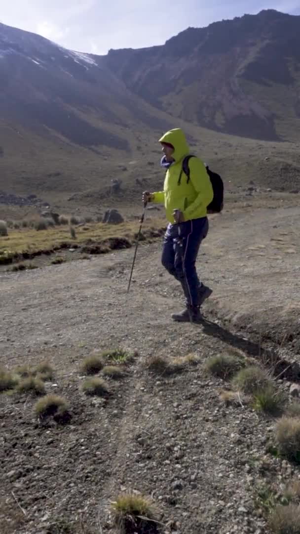 Närbild Video Nevado Toluca Vulkanen Över Viktigaste Topparna — Stockvideo