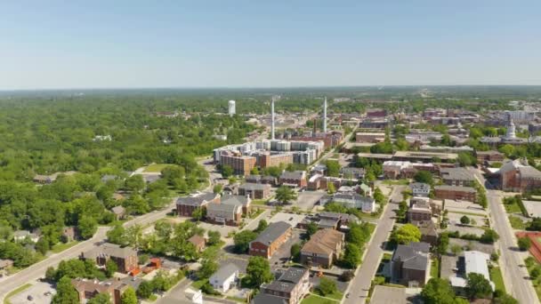 Universiteit Van Missouri Campus Birds Eye View Zomer — Stockvideo