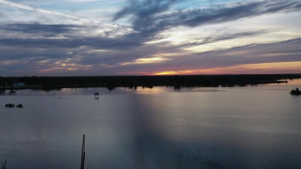 Des Allemands Bayou Sonnenaufgang Louisiana — Stockvideo