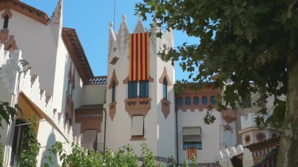 Lloret Mar Katalonien Spanien Färgglada Gotiska Utsidan Den Mycket Speciella — Stockvideo