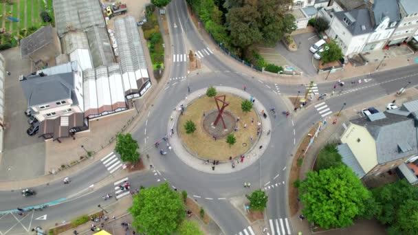 Vista Aérea Los Ciclistas — Vídeo de stock