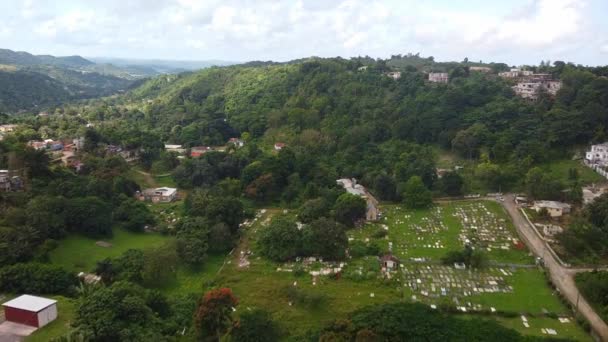 Βουνά Και Τοπίο Drone Πυροβολούν Της Αγίας Άννας Parish Τζαμάικα — Αρχείο Βίντεο