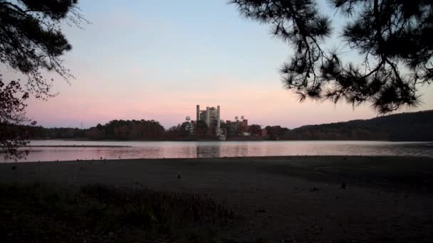 Zachód Słońca Jezioro Catherine Arkansas Jesień 2021 — Wideo stockowe