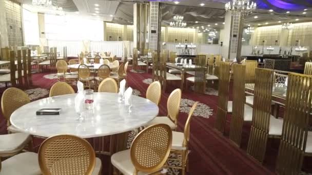 Μέσα Στο Άδειο Upmarket Banquet Hall Στο Καράτσι Του Πακιστάν — Αρχείο Βίντεο