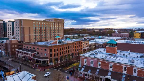 Timelapse Downton Boise Setelah Badai Menghadap Hamilton Suite Inn Dengan — Stok Video