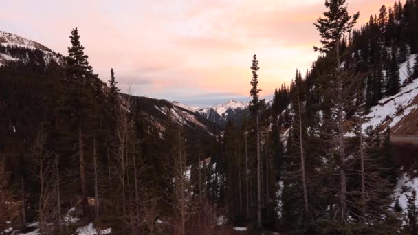 Mountain Sunset Time Lapse Ampla — Vídeo de Stock