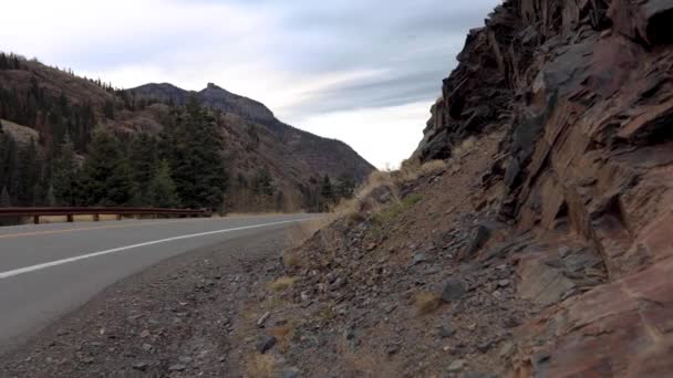 Time Lapse Road Cars Mountains — ストック動画