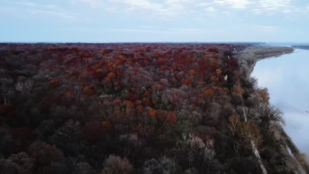 Drone Shot Vedle Řeky Missouri Weldon Spring Lewis Clark Hiking — Stock video