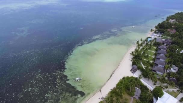 Αεροσκάφος Πάνω Από Νησί Γυμνό Siargao — Αρχείο Βίντεο