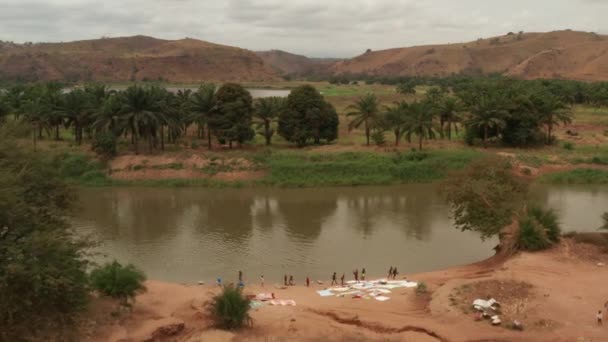Політ Над Річкою Кев Ангола Африка — стокове відео